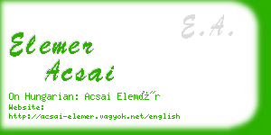 elemer acsai business card